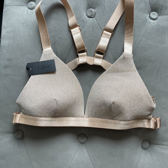 CXIX Cora Triangle Bra - Champagne Sparkle XS Pole - Picture 6 of 8